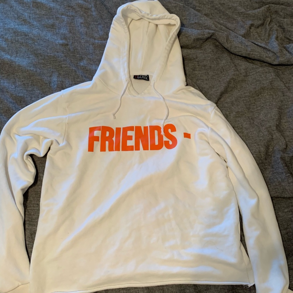 VLONE WHITE and Orange hoodie
